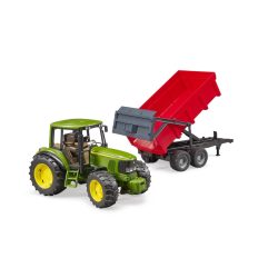 Bruder John Deere 6920 with tipping trailer-0